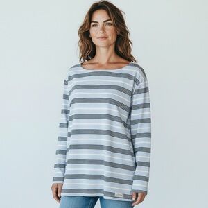 Talbots Plus Size 2X Black and White Striped Top